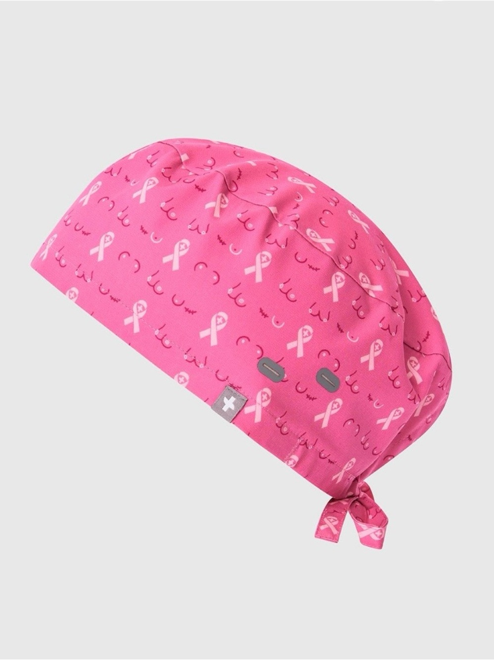 F'ing Pink - BCA Print FIGS Scrub Cap With Buttonholes
